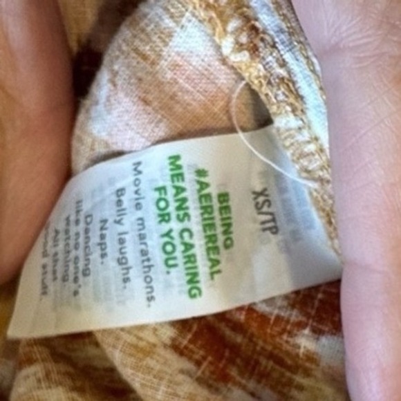 Aerie Mustard Yellow Geometric Print Halter Maxi Dress‎ Tiered High Low Size XS - Picture 10 of 12